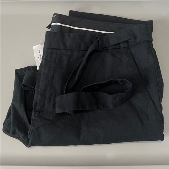Banana Republic Factory Tie Waist Avery Pant Black Size 16 NWT - Picture 1 of 8